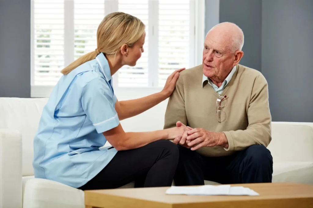 carer with elderly Bradford resident